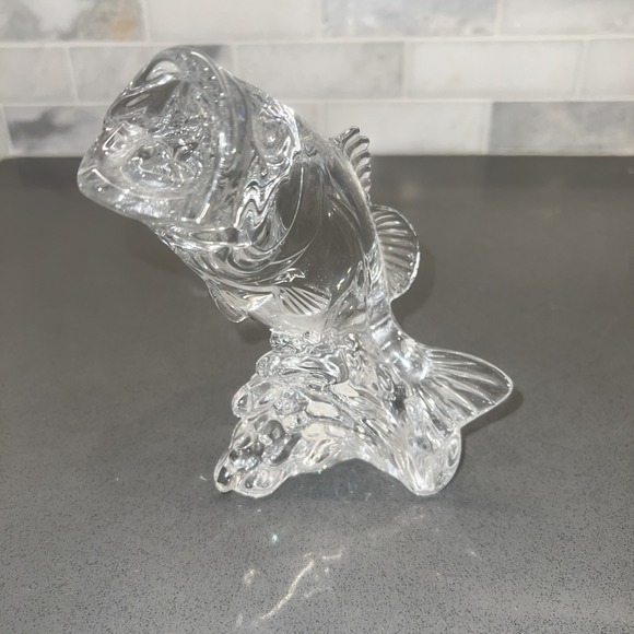 Princess House Other - LARGE MOUTH BASS LEAD CRYSTAL PRINCESS HOUSE WONDERS OF THE WILD FISH FIGURINE